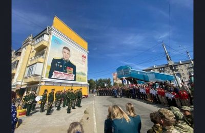 Торжественное открытие памятного мурала в честь погибшего на Донбассе военного состоялось в Новосибирске