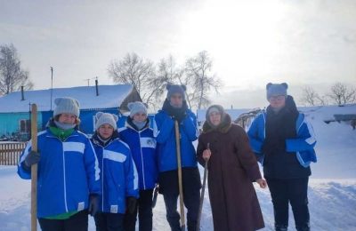 Участники всероссийской патриотической акции «Снежный десант» в Доволенском районе!