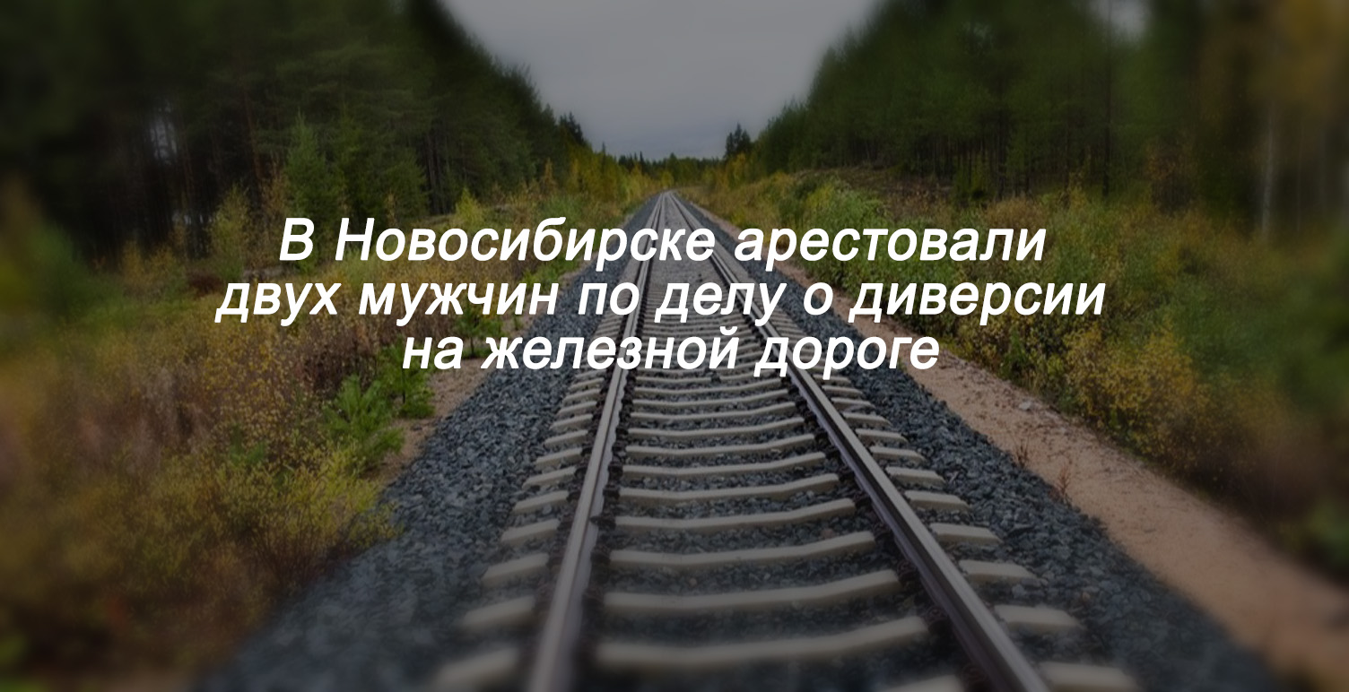 В Новосибирске арестовали двух мужчин по делу о диверсии на железной дороге
