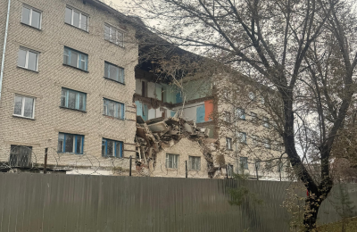 В Куйбышеве обрушилось здание