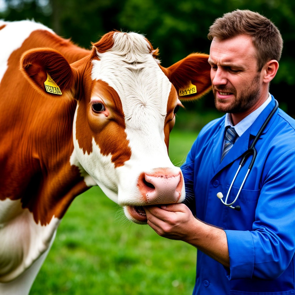 Бешеная корова напала на ветеринара под Новосибирском