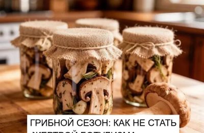 Грибной сезон: как не стать жертвой ботулизма